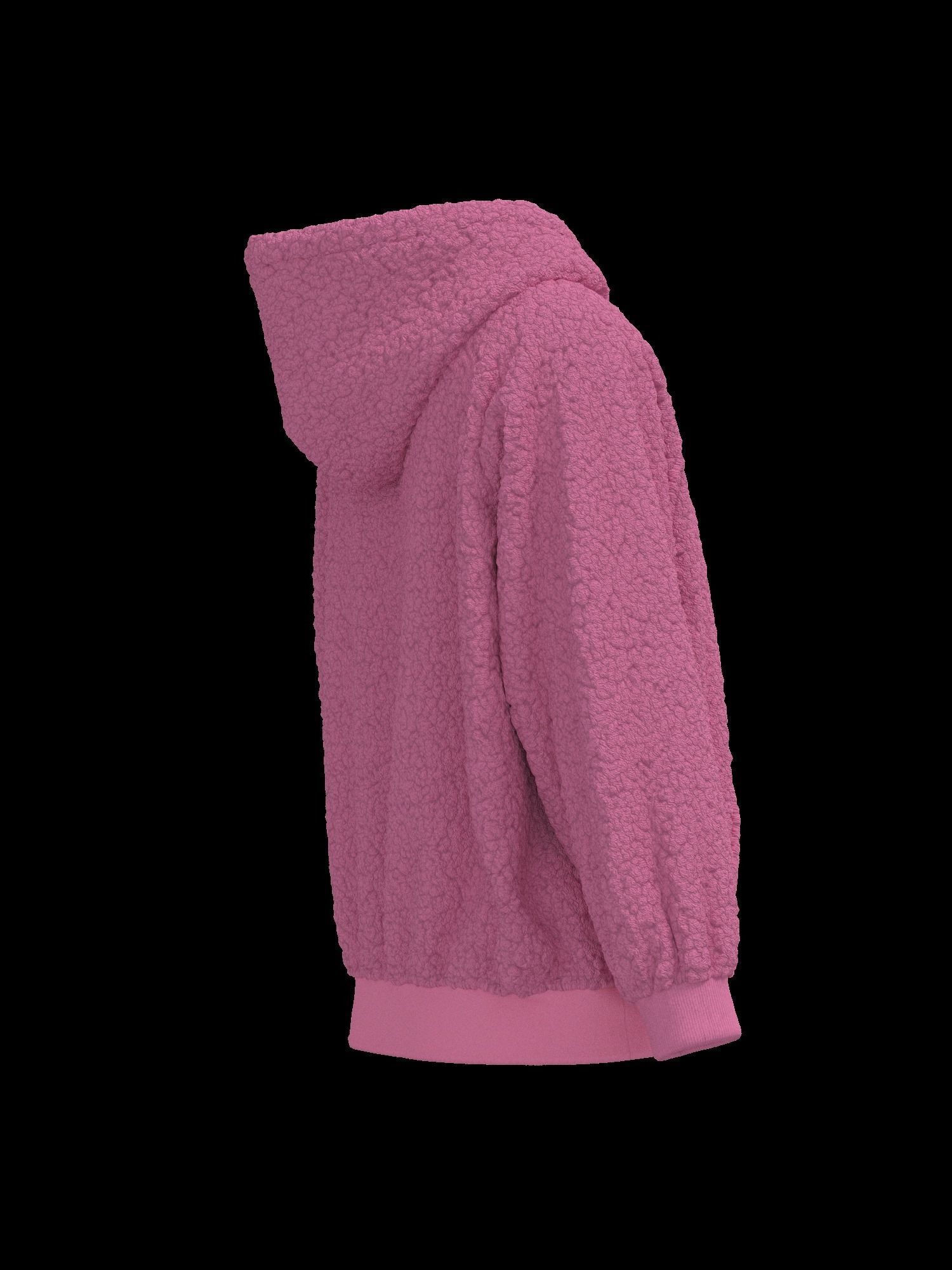 Female oversized raglan hoodie 3D model_11