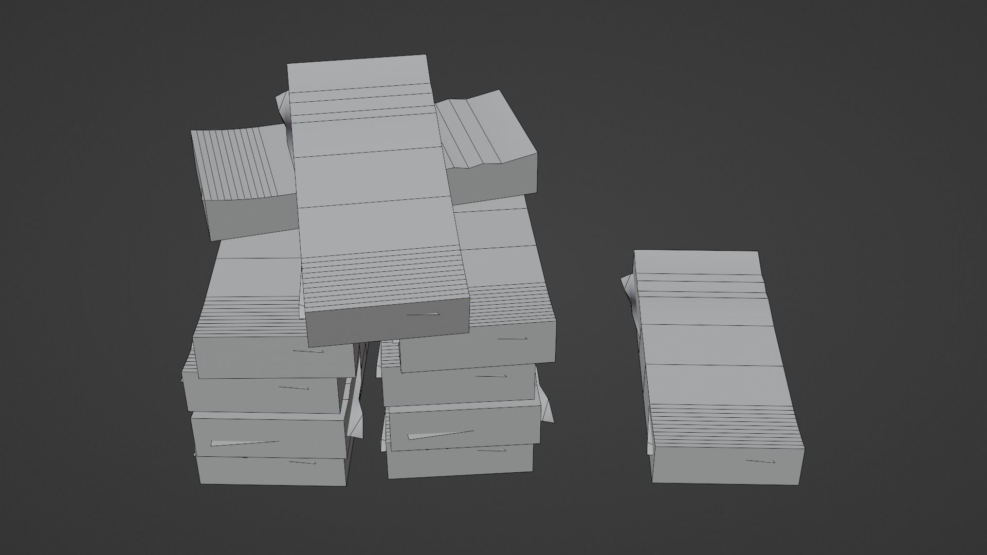 100 Dollar Bill Pack 3D model_12