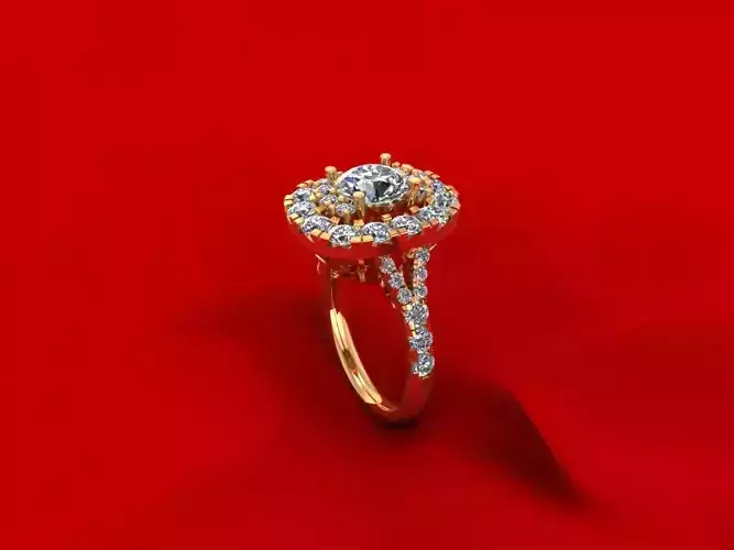 Side Stone Women Ring R1