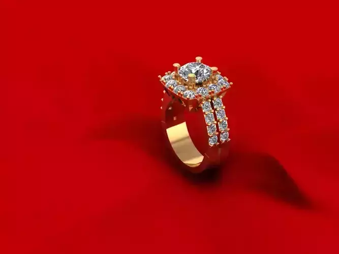 Halo Women Engagement Ring