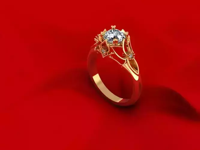 Solitaire Wedding Ring R1