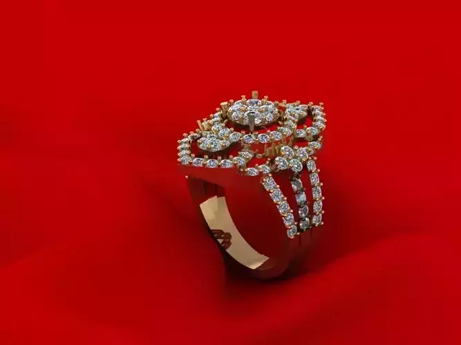 Three Stone Fashion Ring R5