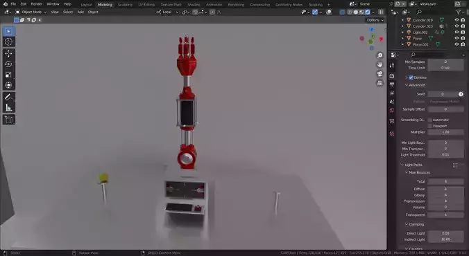 Robot Arm Low-poly 3D model