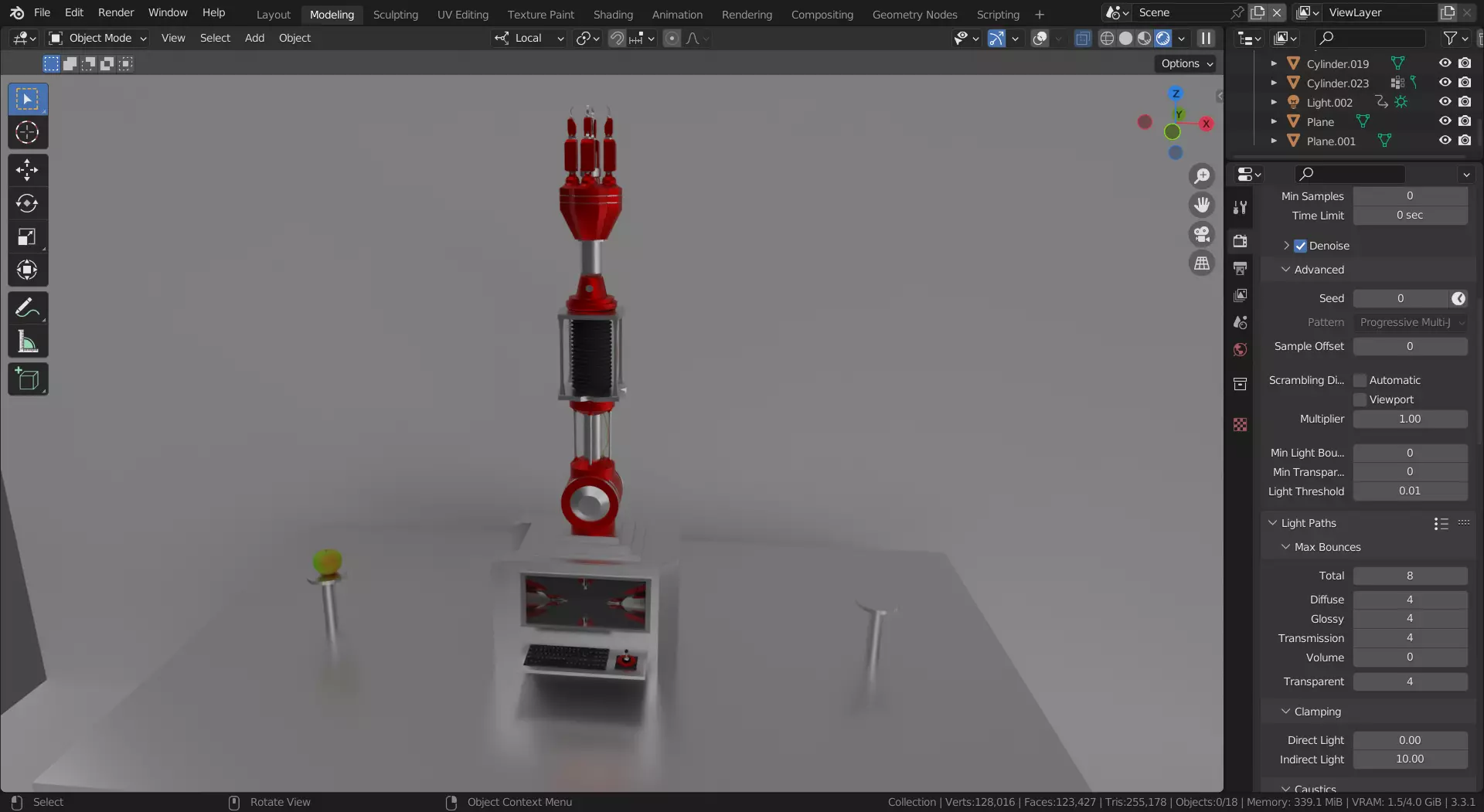 Robot Arm Low-poly 3D model_0