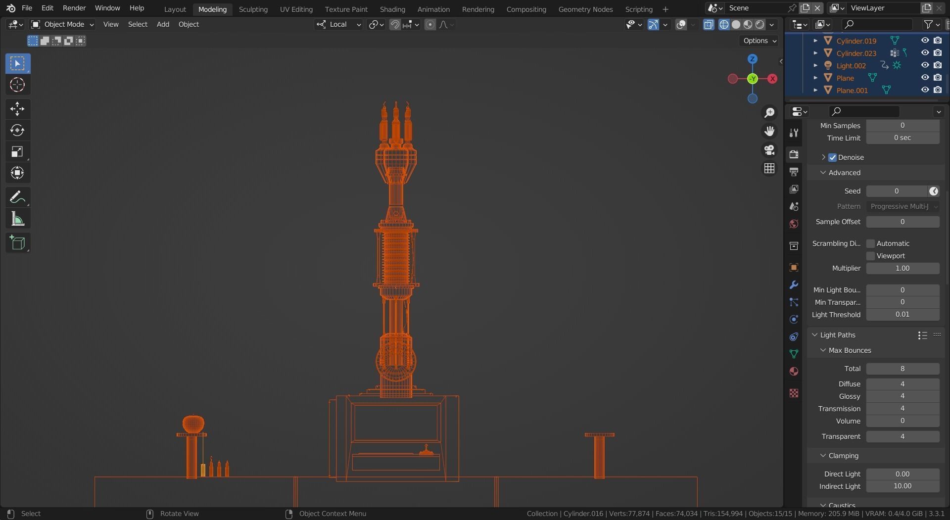 Robot Arm Low-poly 3D model_3