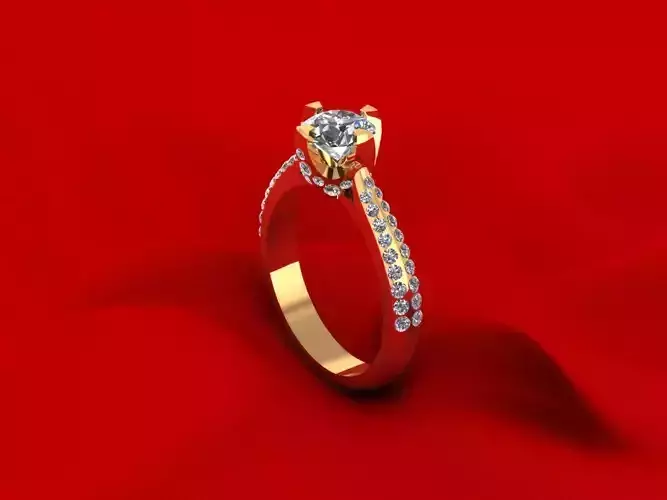Solitaire Diamond Ring R8