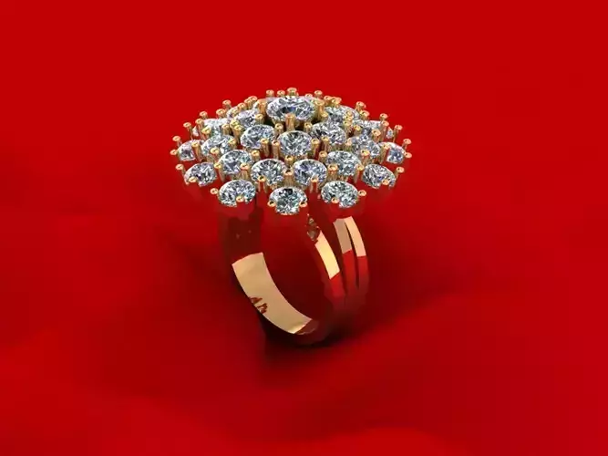 Diamond Flower Ring R5