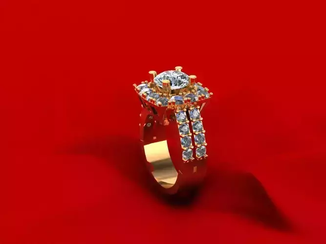 Side Stone Diamond Ring R6