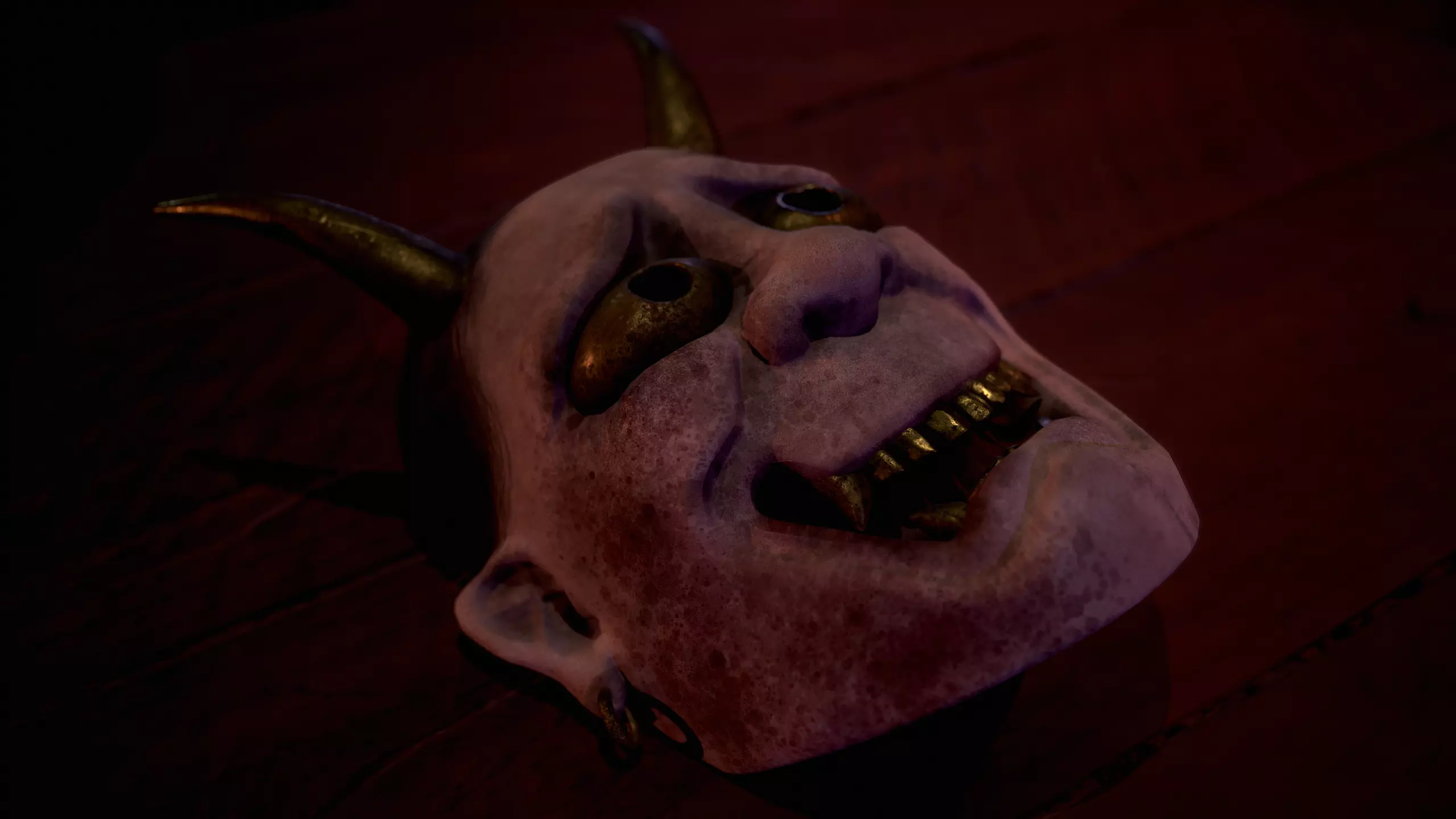 Hanya mask Low-poly 3D model_5