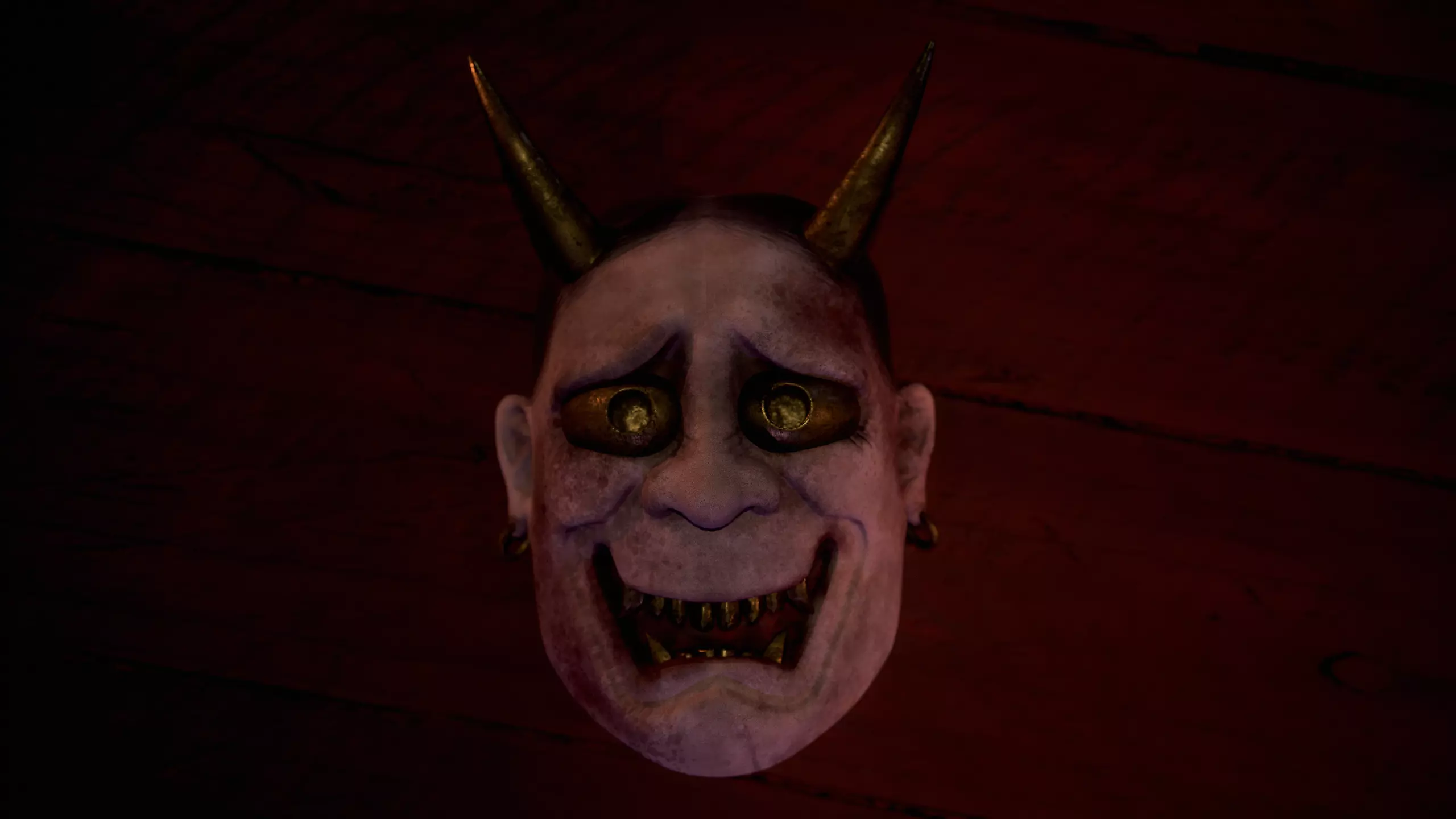 Hanya mask Low-poly 3D model_2