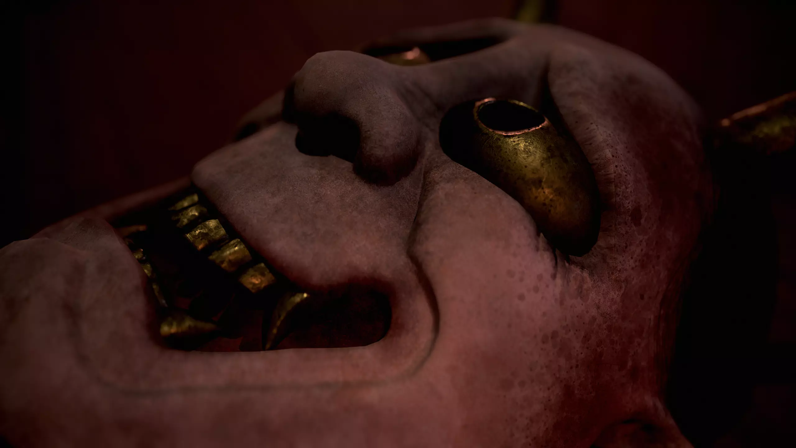 Hanya mask Low-poly 3D model_7