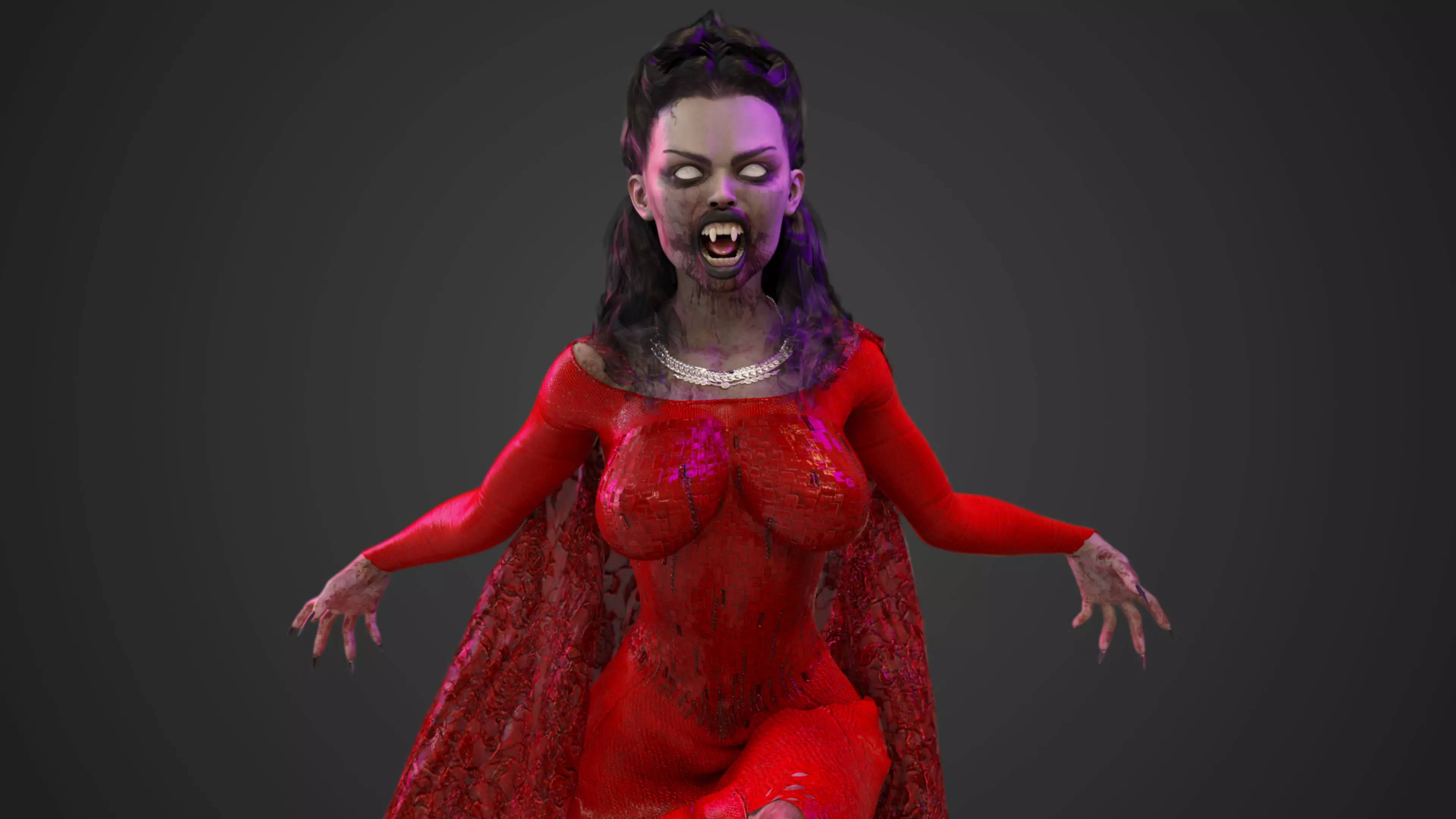 Vampiress - Female Vampire 3D model_0