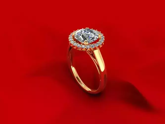 Side Stone Wedding Ring R6