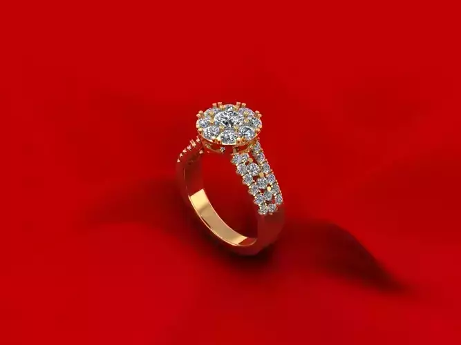 Halo Engagement Ring R5