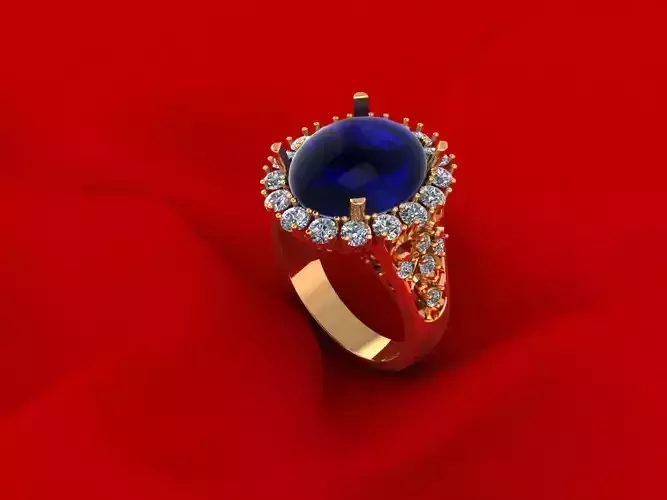 Gemstone Diamond Ring R6