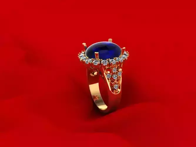 Gemstone Wedding Ring R4