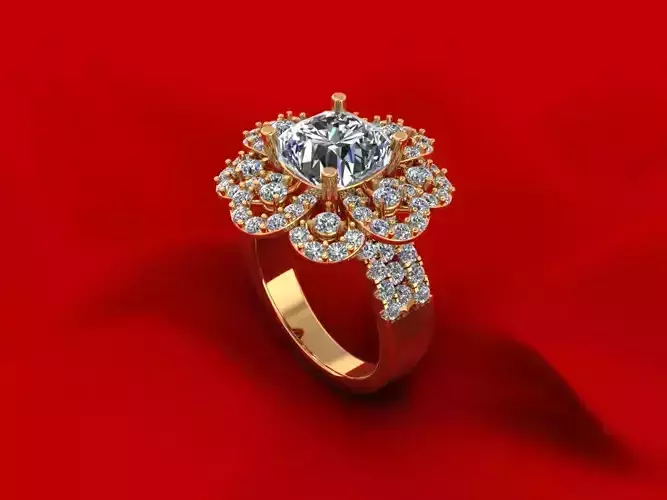 Flower Diamond Ring R6