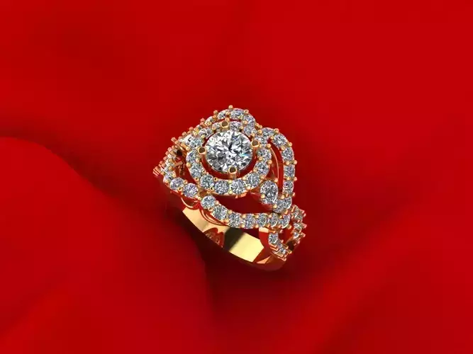 Halo Wedding Ring R4