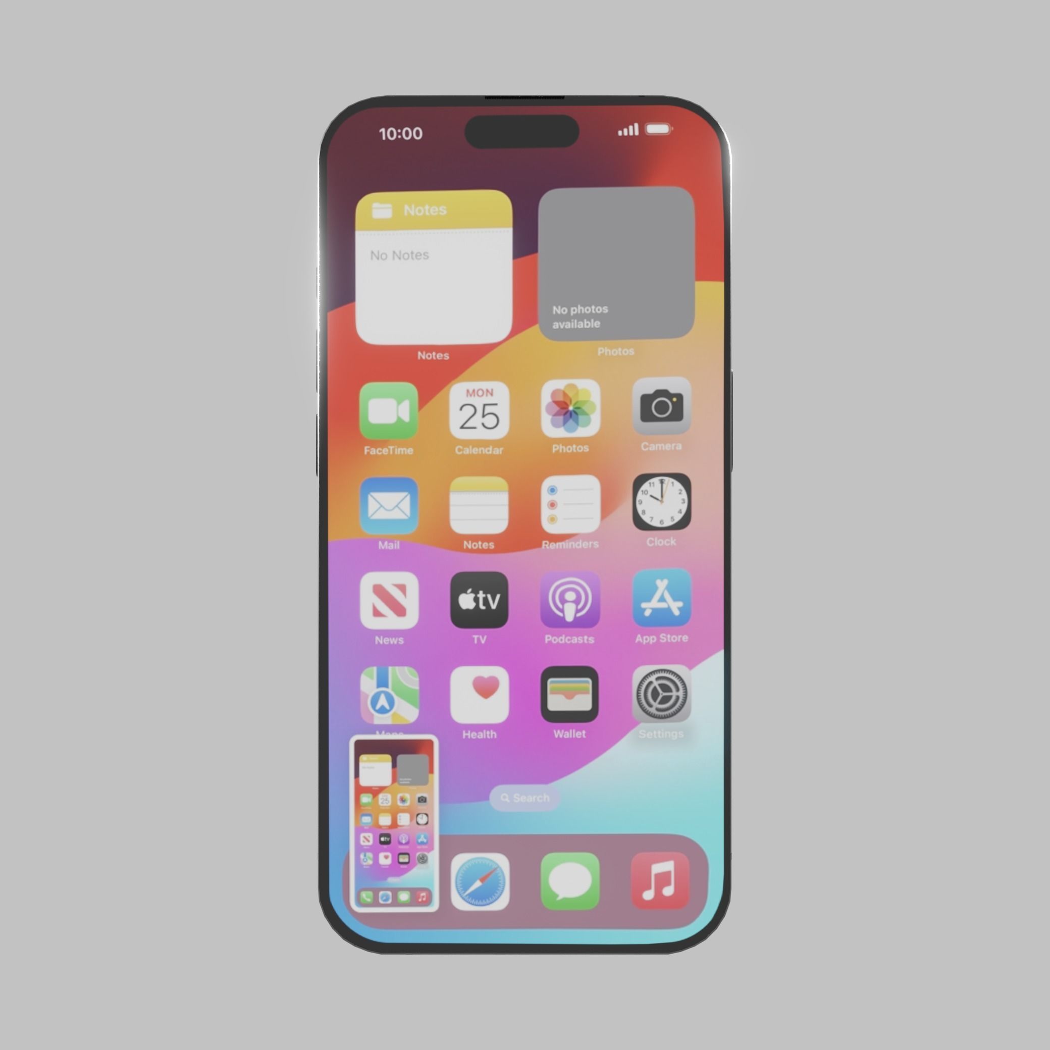 iPhone 15 Pro Black Titanium 3D model_1