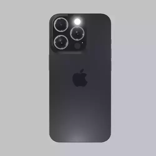 iPhone 15 Pro Black Titanium 3D model