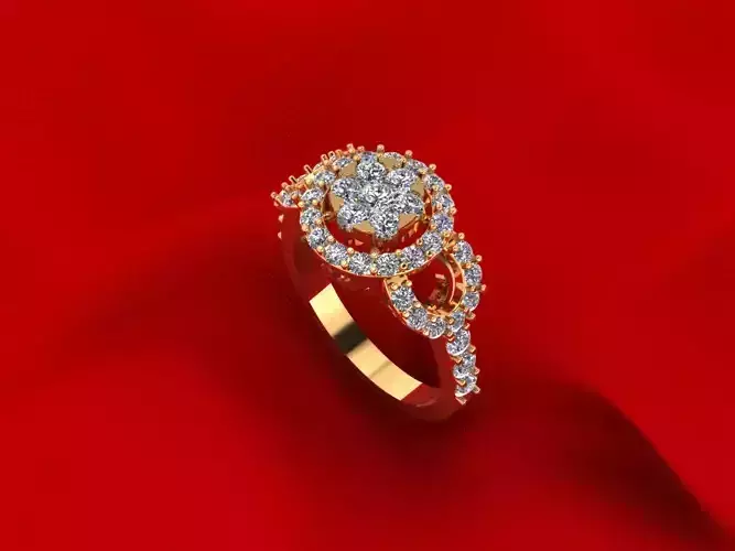 Halo Diamond Ring R4