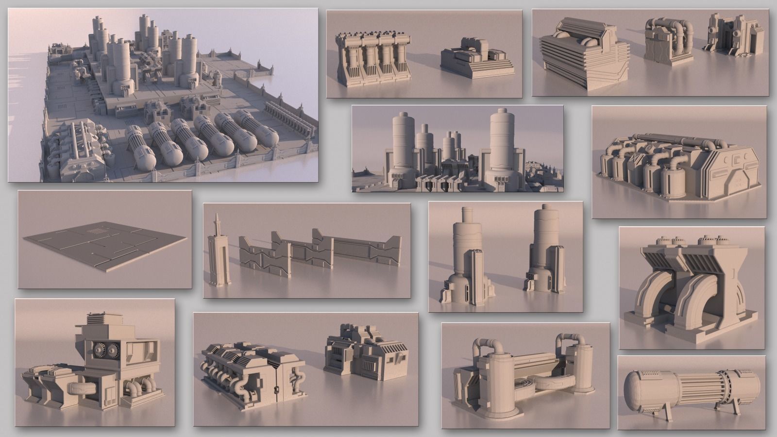 Scifi Factory for 3Dprint 3D print model_2