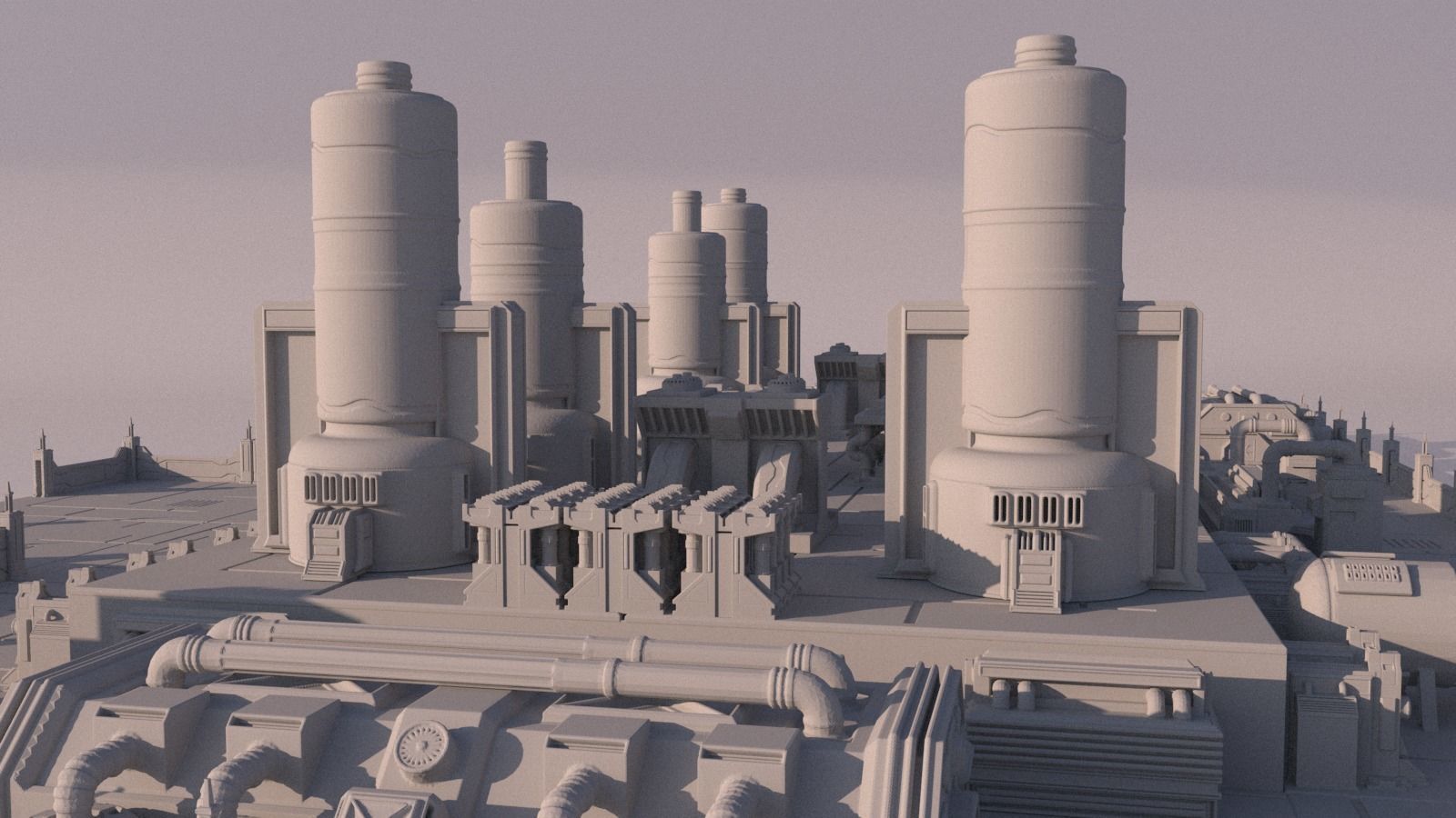Scifi Factory for 3Dprint 3D print model_4