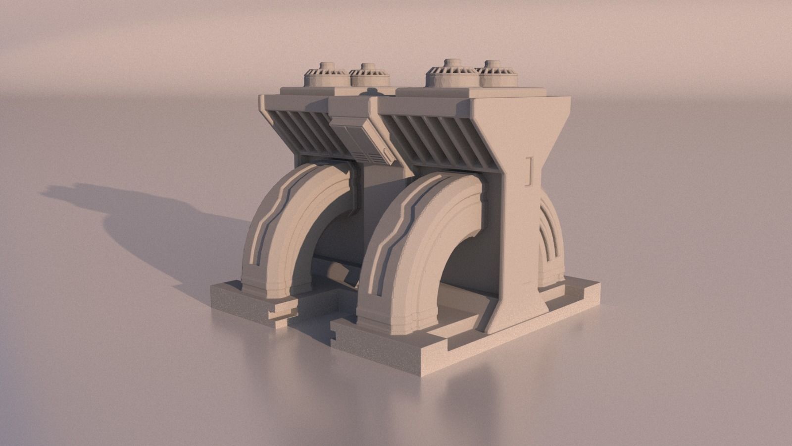 Scifi Factory for 3Dprint 3D print model_7