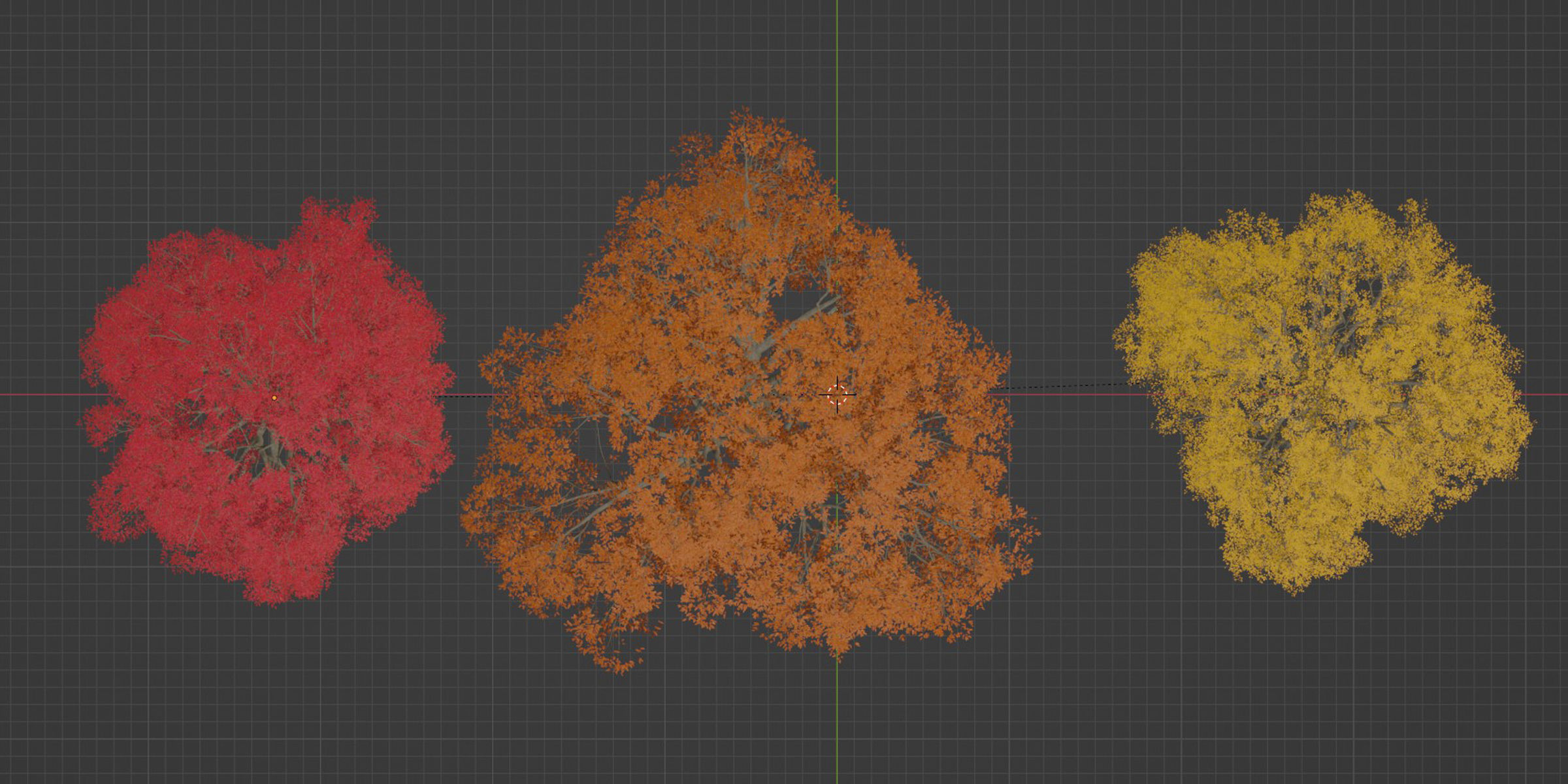 Autumn Maple Trees Collection vol 147-Blender 3D model_6