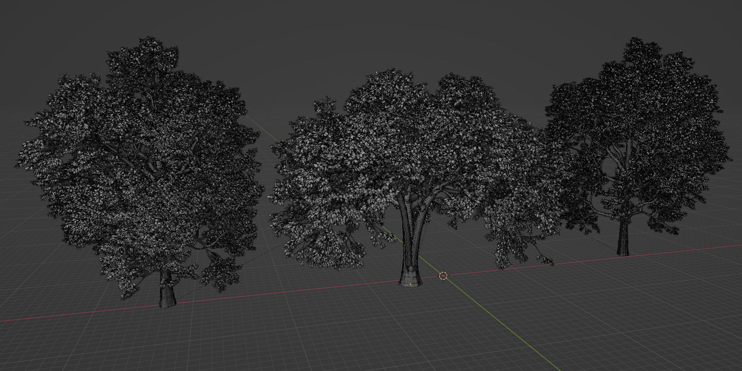 Autumn Maple Trees Collection vol 147-Blender 3D model_5