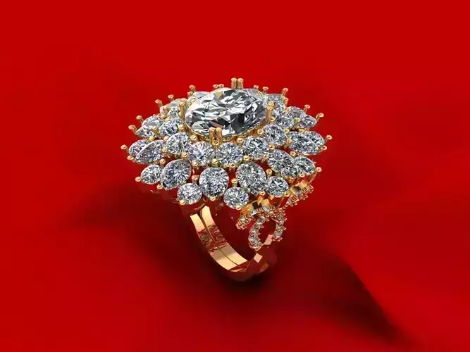 Halo Diamond Ring R3