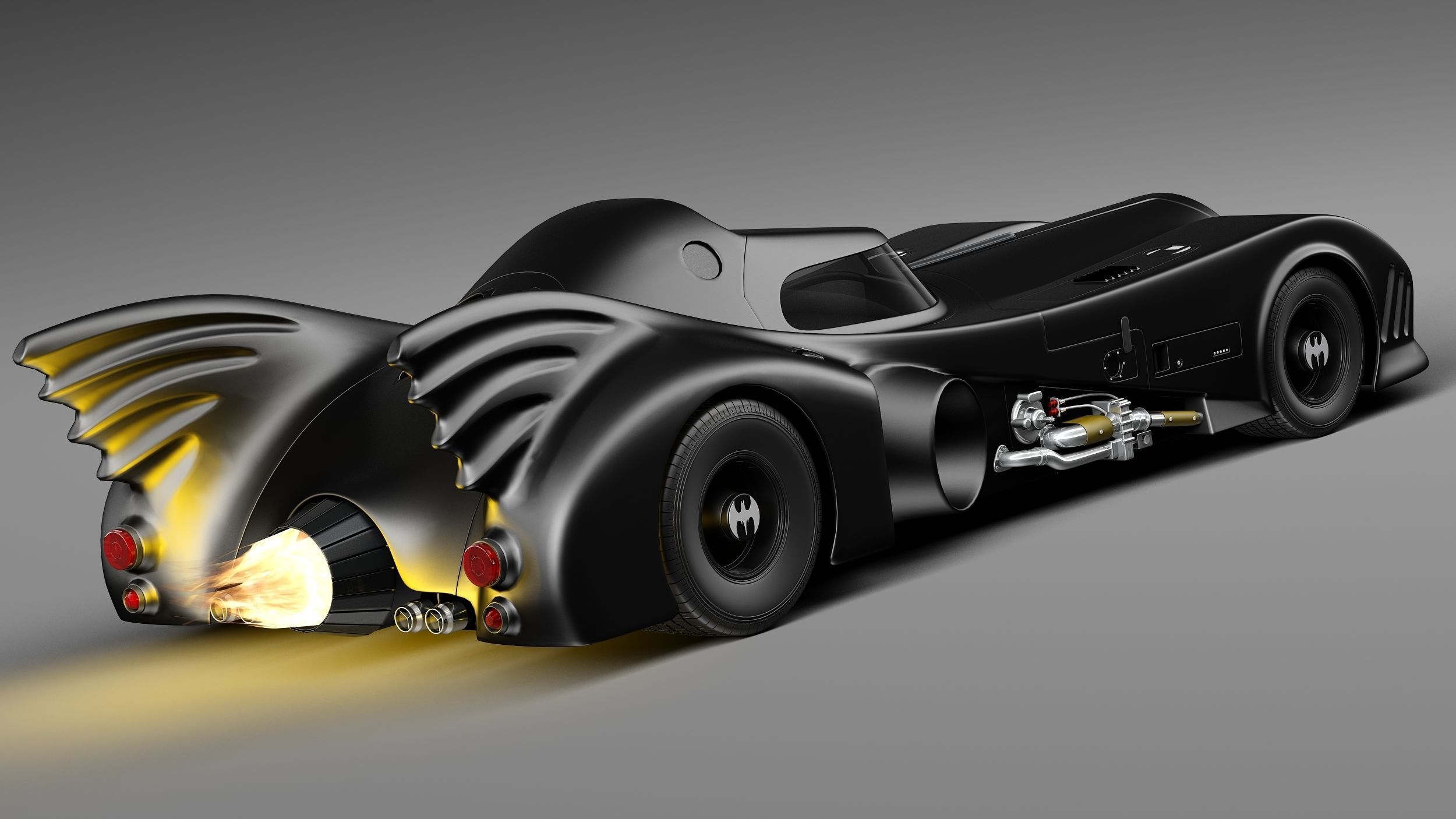 Batmobile 1989 Jet Car 3D model_4
