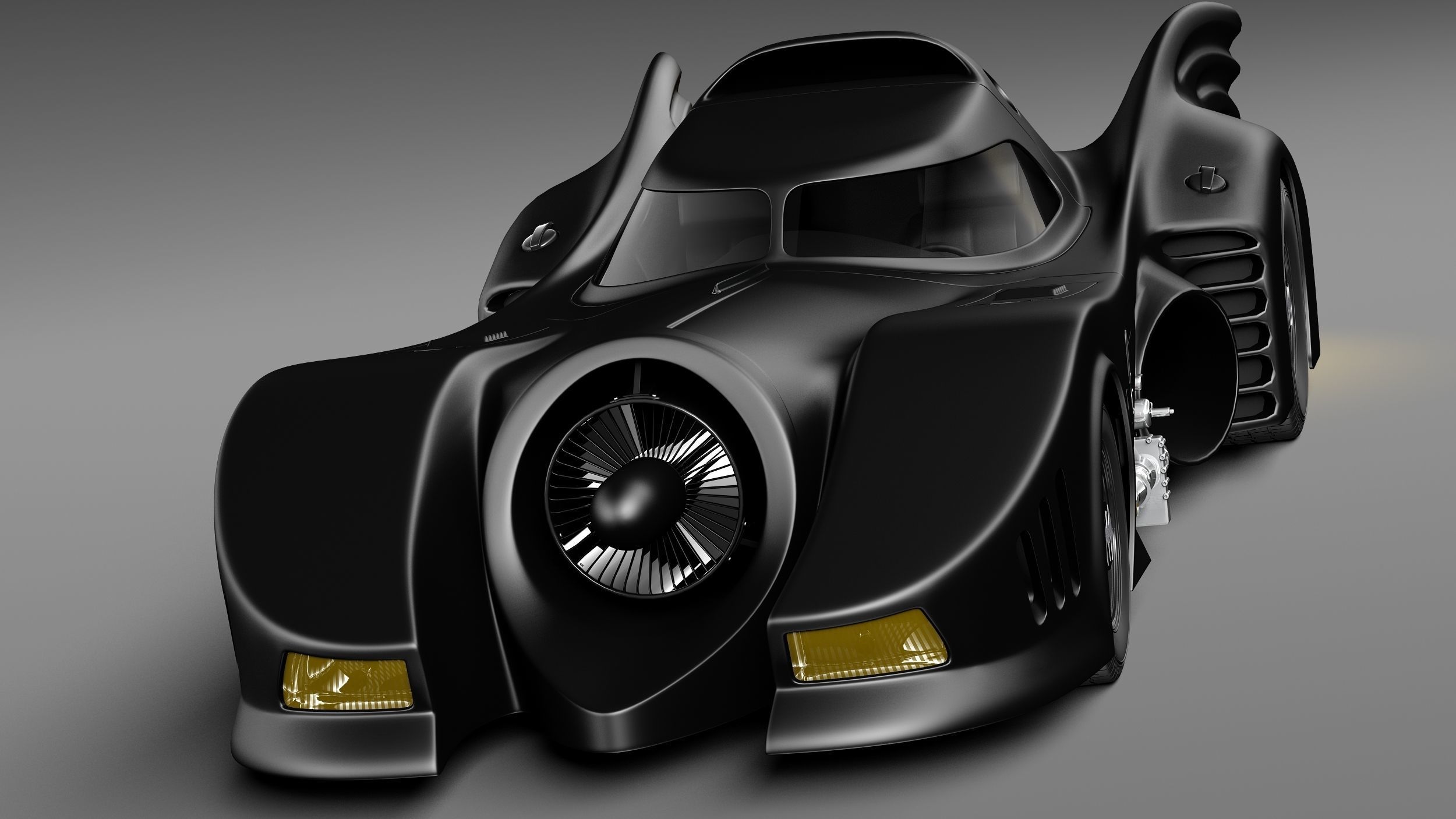 Batmobile 1989 Jet Car 3D model_1