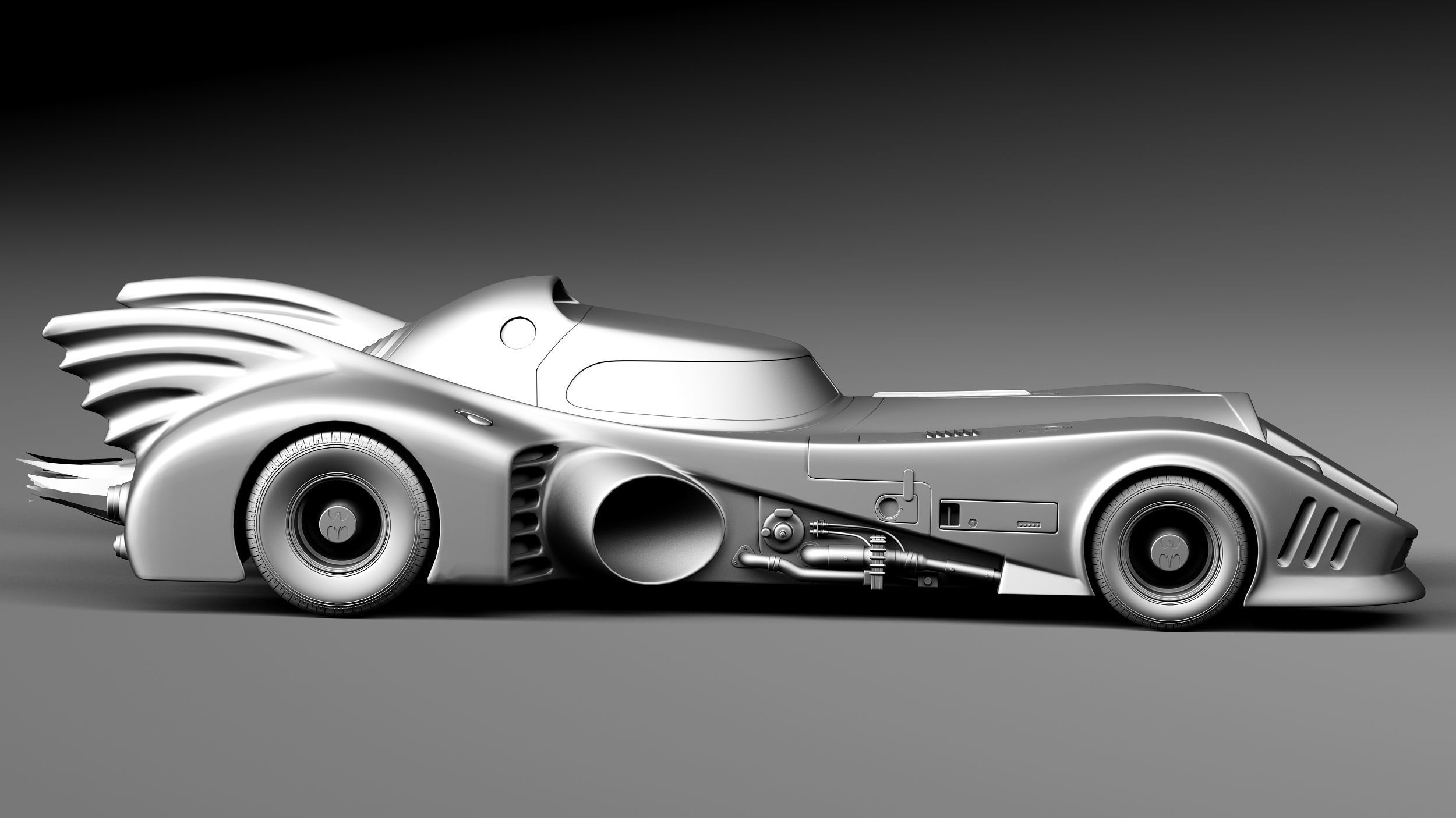 Batmobile 1989 Jet Car 3D model_14