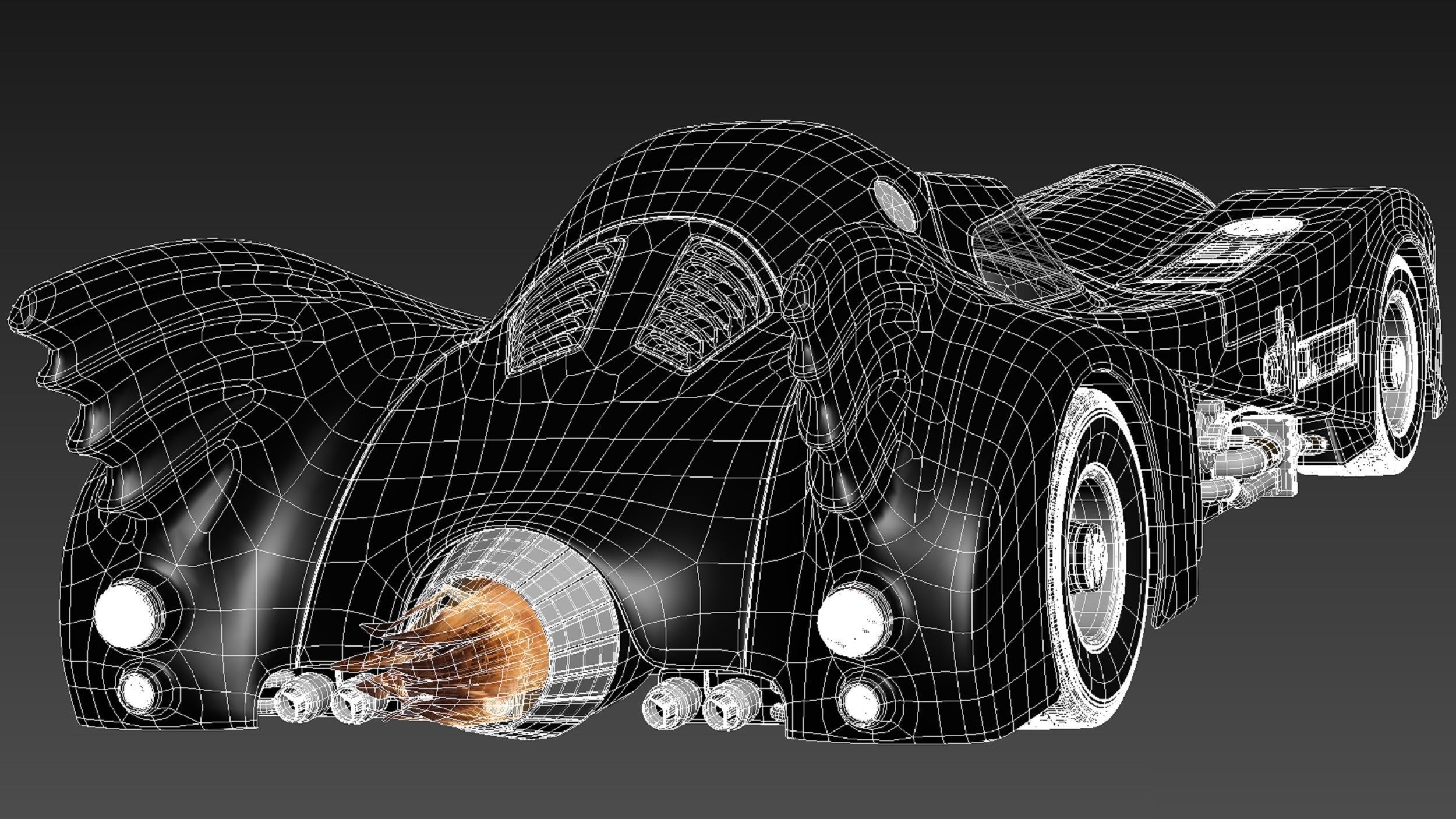 Batmobile 1989 Jet Car 3D model_17