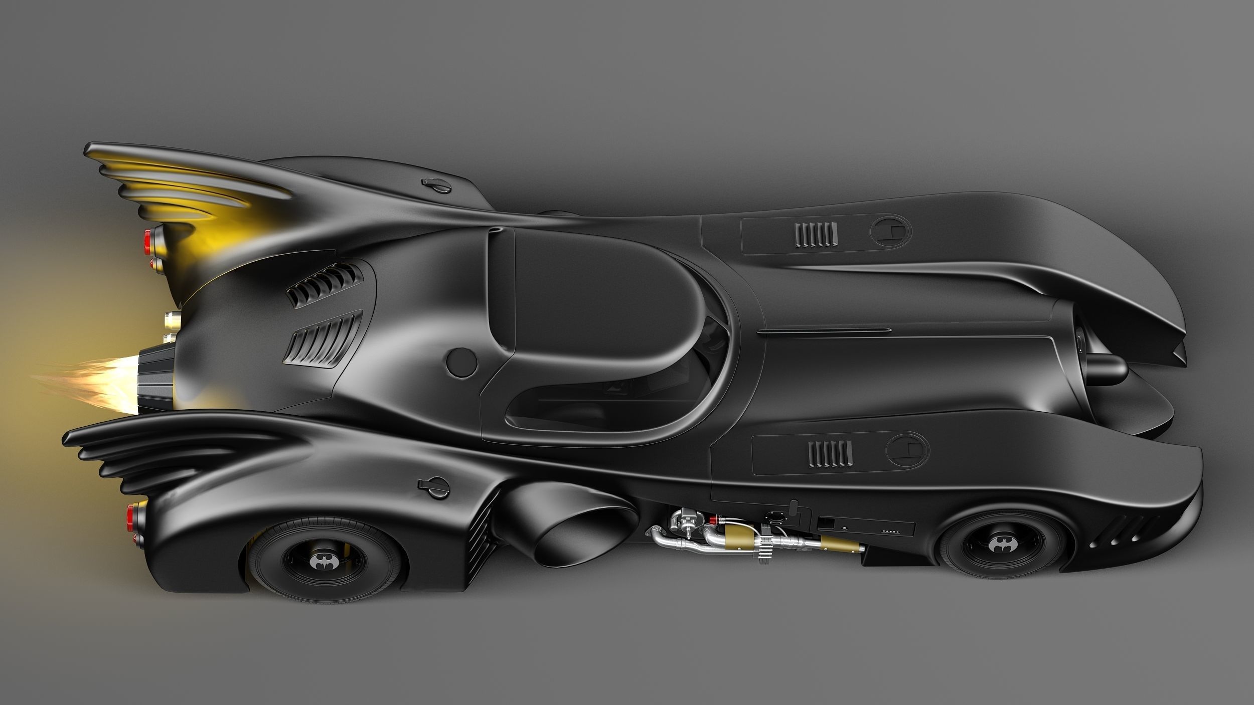 Batmobile 1989 Jet Car 3D model_7