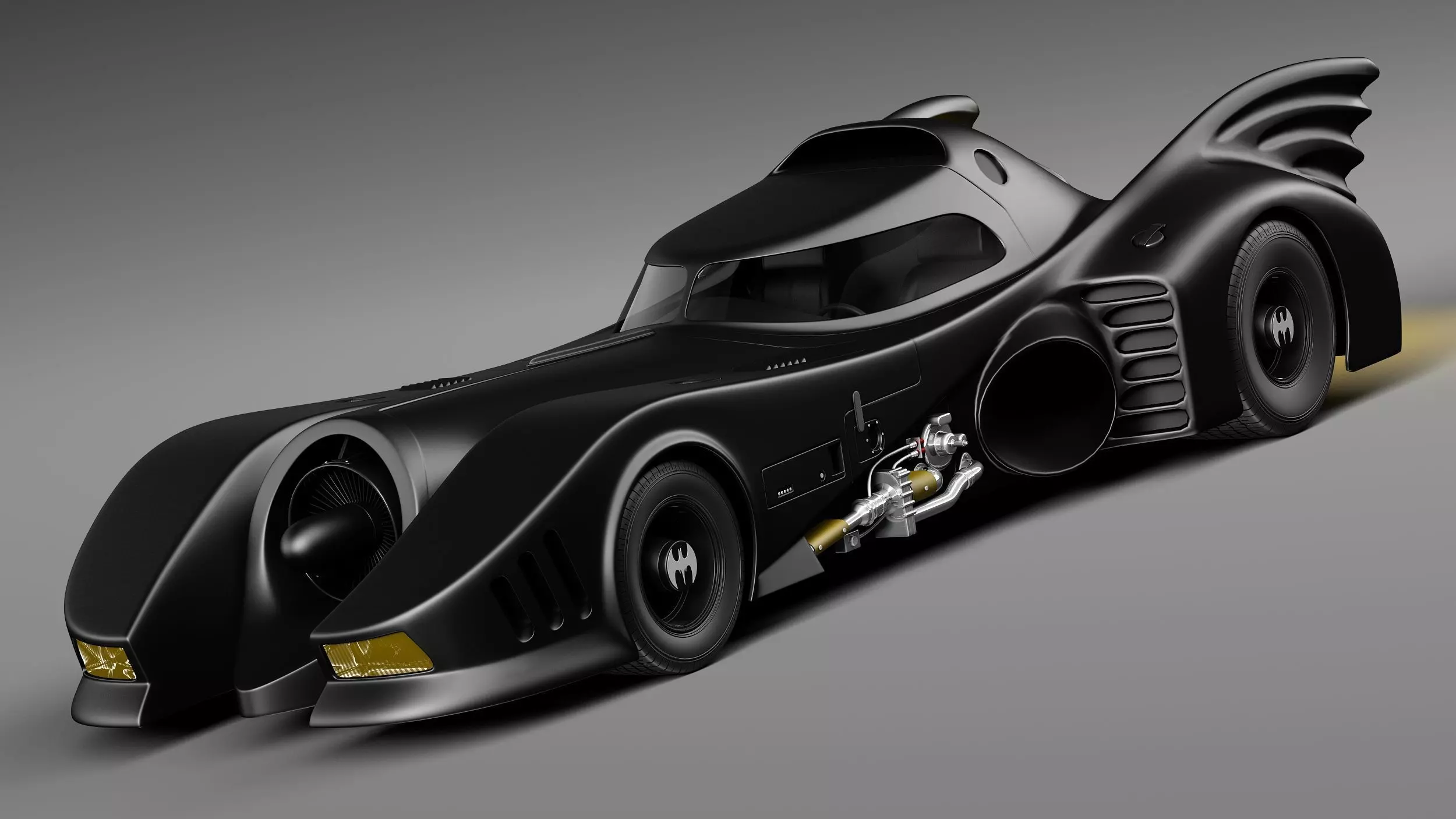 Batmobile 1989 Jet Car 3D model_0
