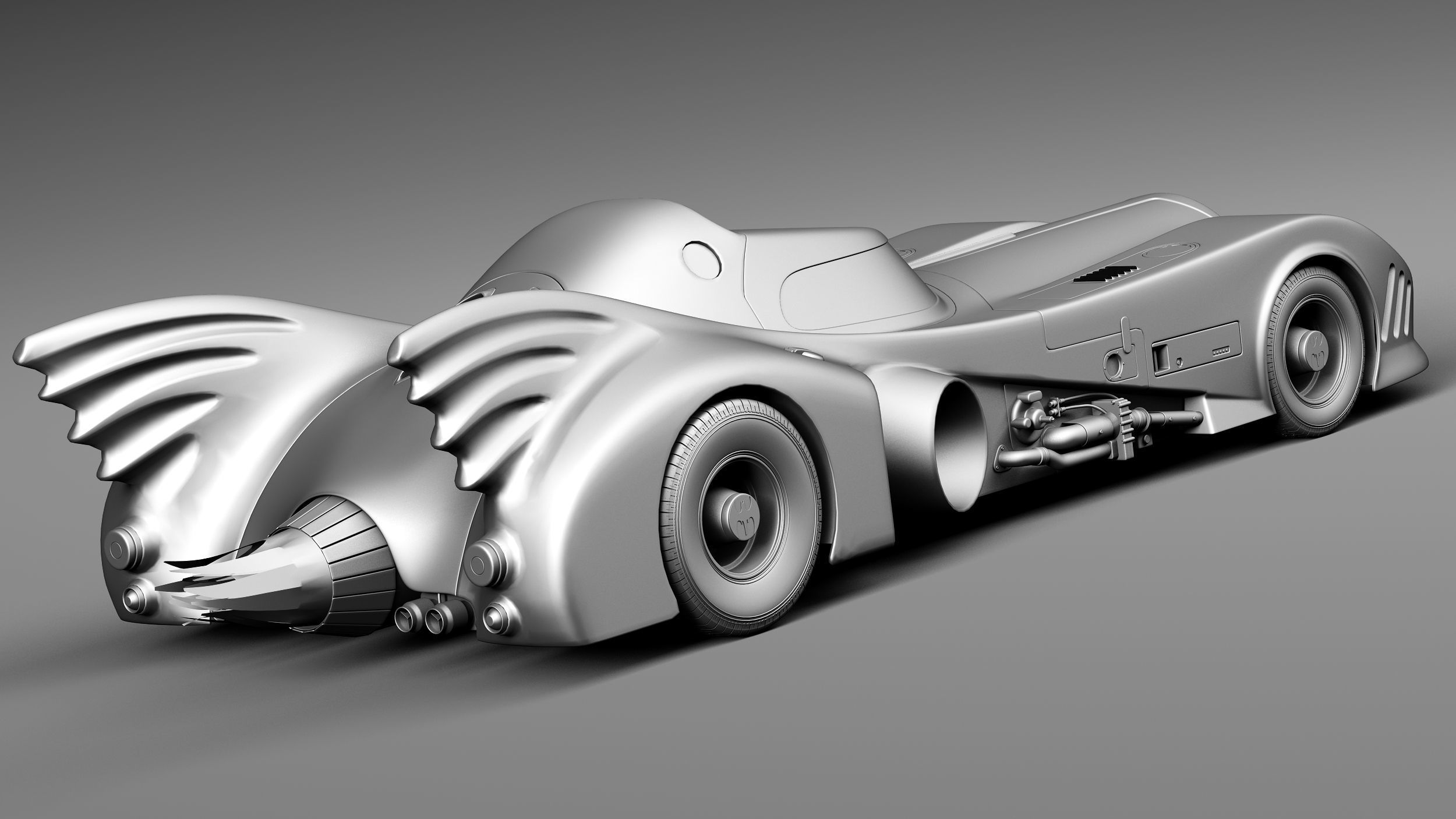 Batmobile 1989 Jet Car 3D model_12