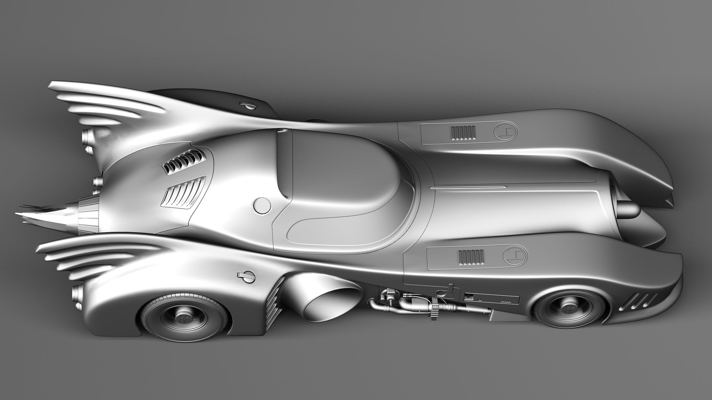 Batmobile 1989 Jet Car 3D model_15
