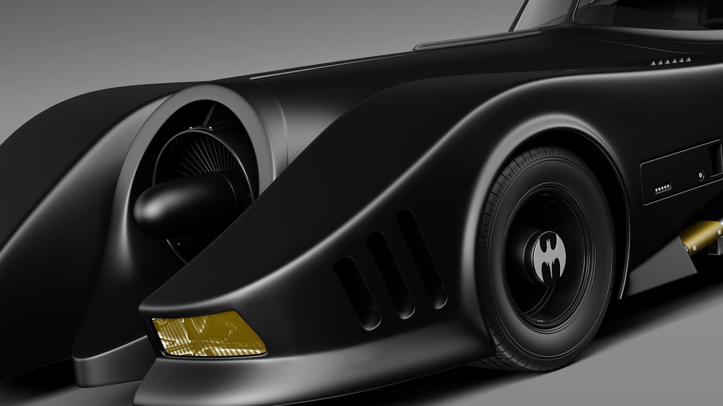 Batmobile 1989 Jet Car 3D model_2