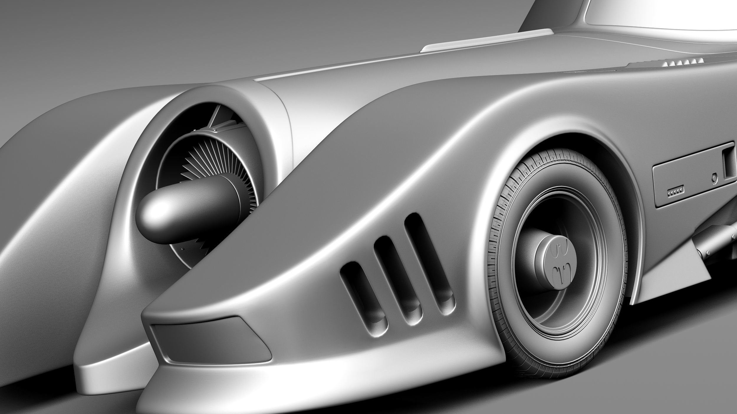 Batmobile 1989 Jet Car 3D model_10
