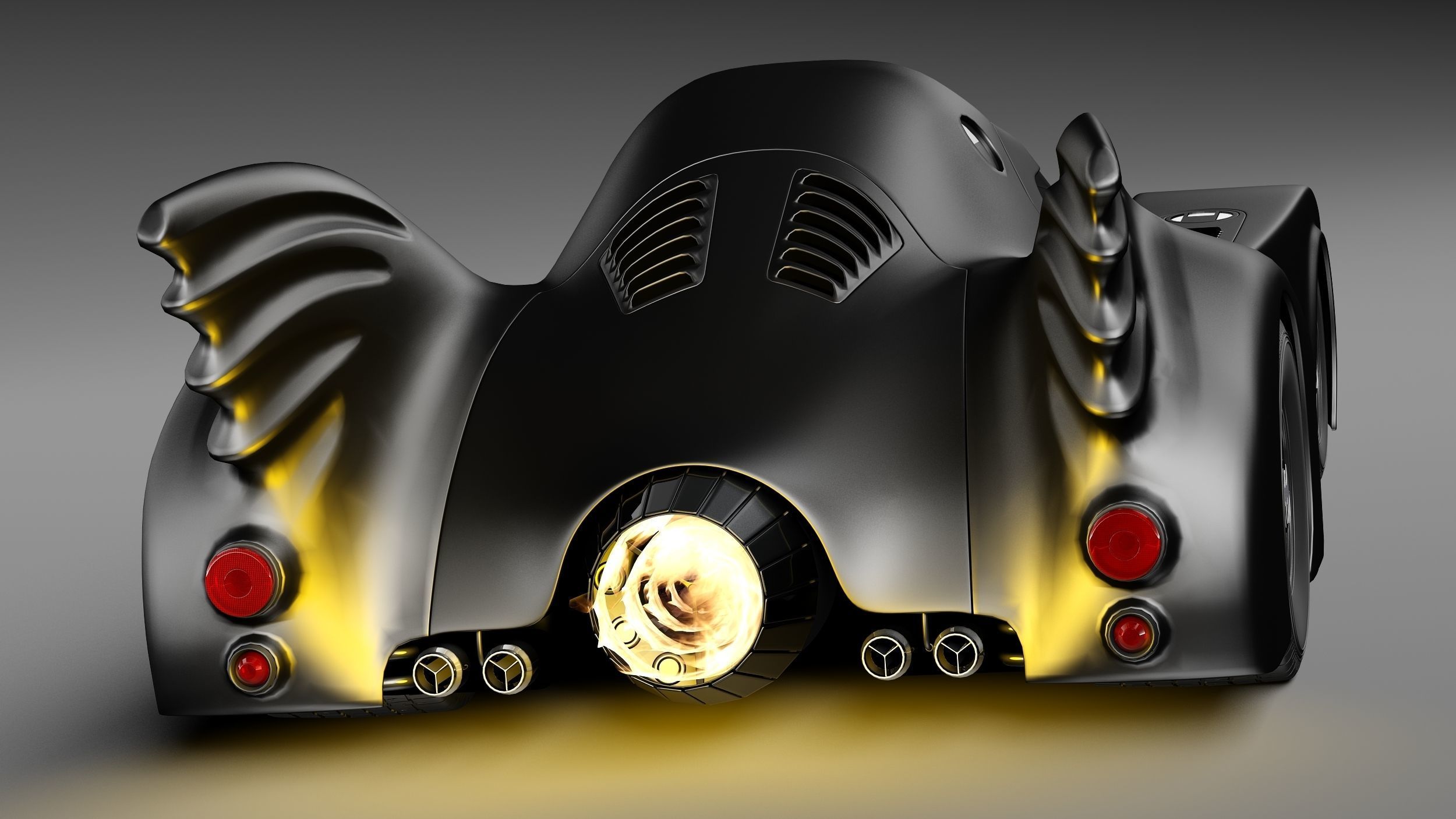 Batmobile 1989 Jet Car 3D model_5