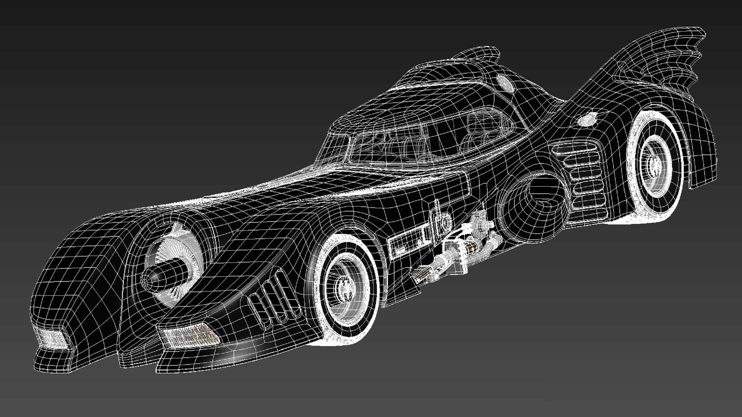 Batmobile 1989 Jet Car 3D model_16