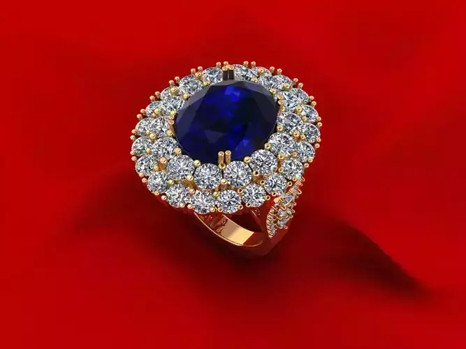 Gemstone Engagement Ring R4