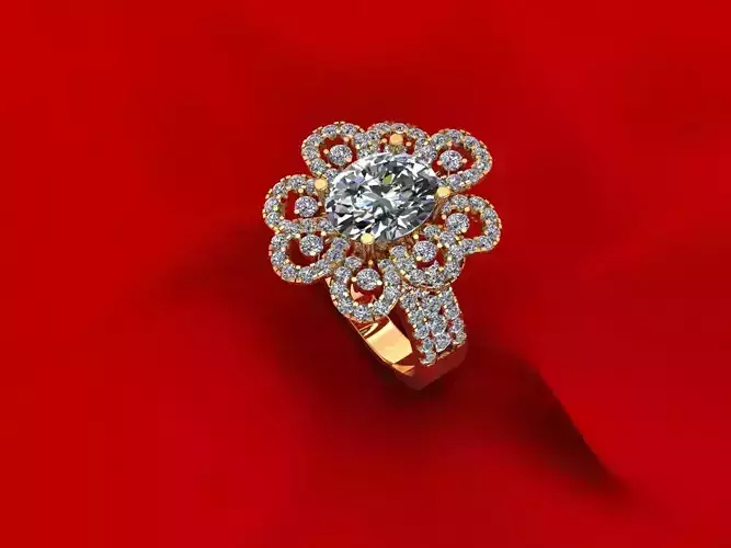 Fashion Flower Ring R4