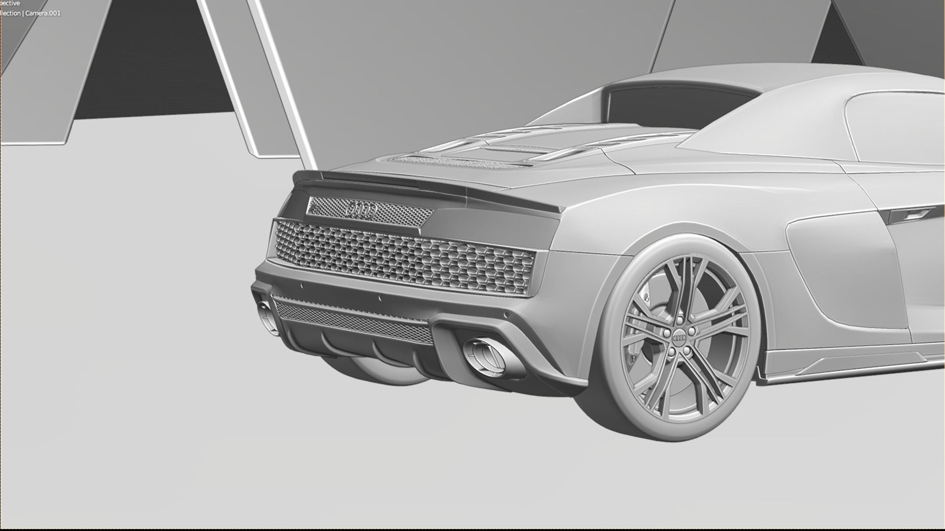 Car Lighting Scene 3D Blender File Low-poly 3D model_14