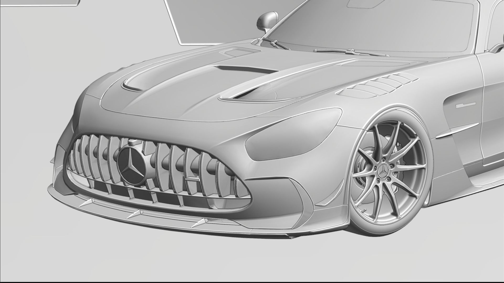 Car Lighting Scene 3D Blender File Low-poly 3D model_12