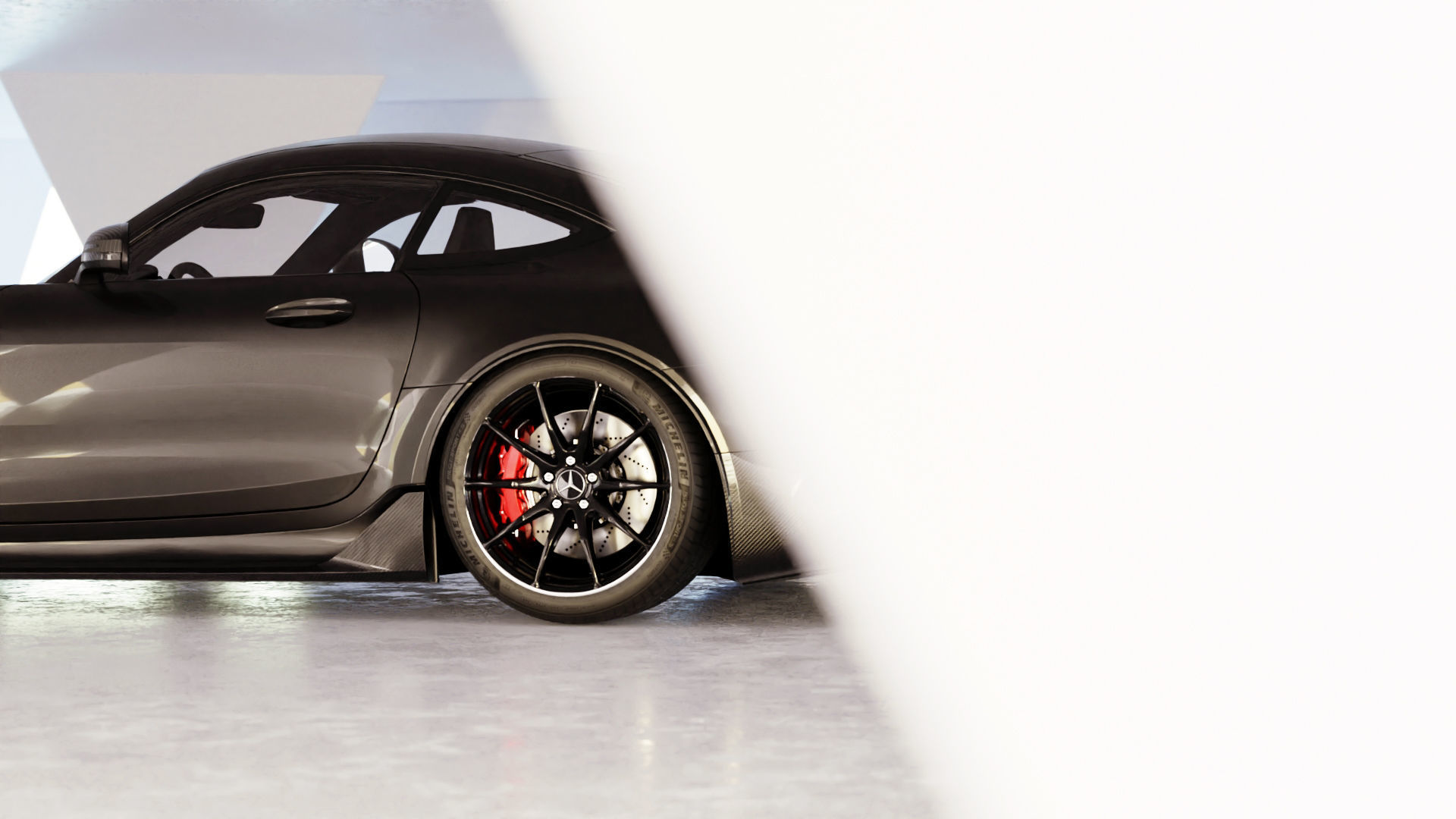 Car Lighting Scene 3D Blender File Low-poly 3D model_2