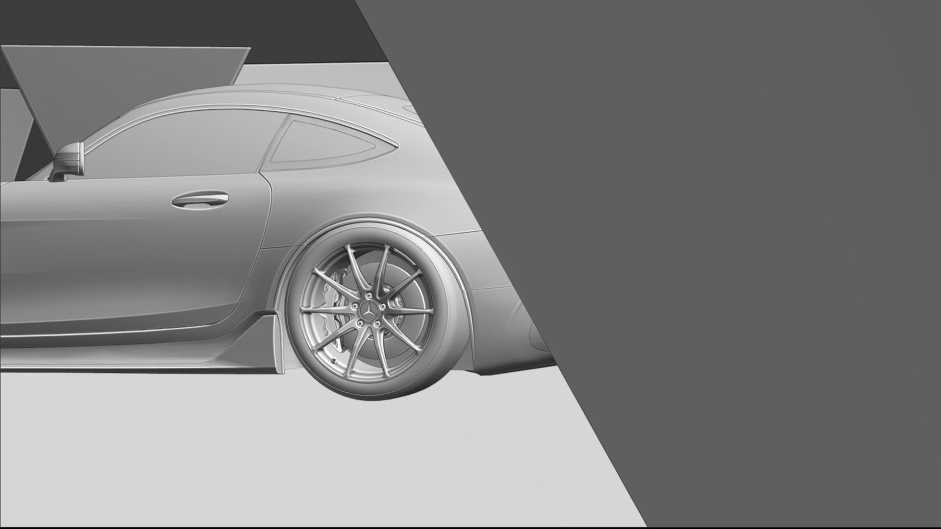 Car Lighting Scene 3D Blender File Low-poly 3D model_11