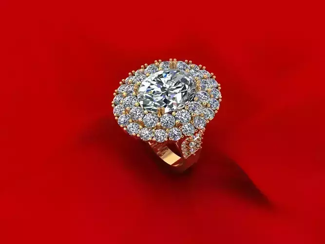 Side Stone Engagement Ring